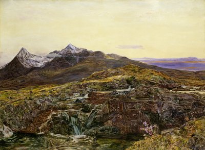 Cuillin Ridge, Skye from Sligechan by John William Inchbold